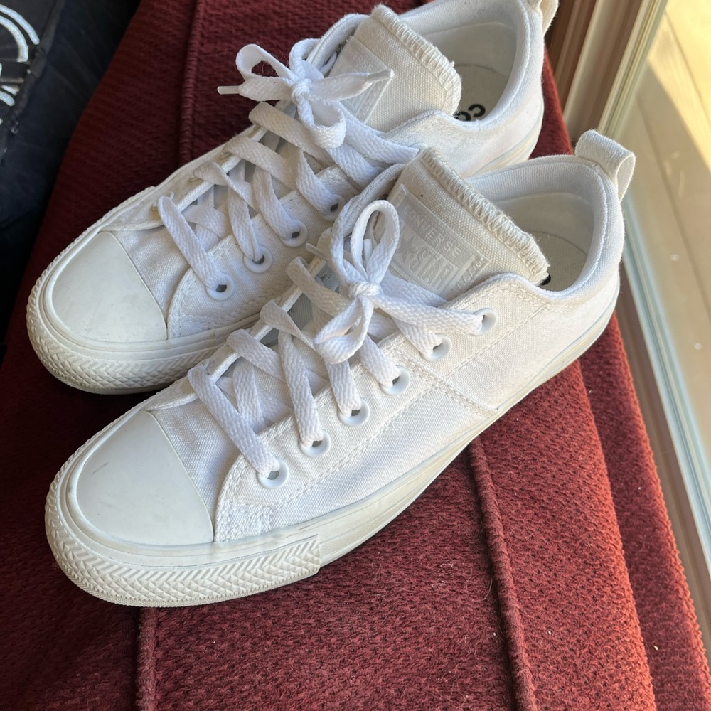 Converse White Low Top Canvas Sneakers